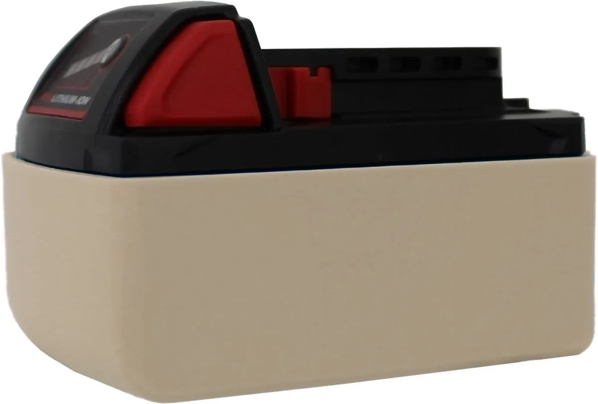 BattShell Milwaukee Battery with Pebble shell colour